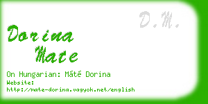 dorina mate business card
